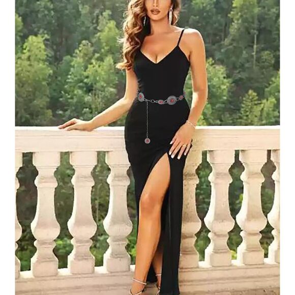 1549 Women\'s Concho Chain Belt Western Cowgirl Metal Waist For Dress main image 5
